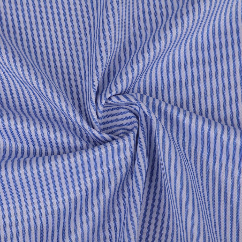 Tissu de chemise Jacquard à rayures à pointe en sésame en spandex
