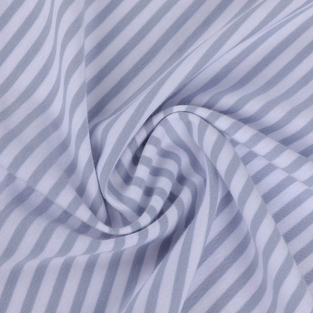 Tissu à rayures en coton en tricot et respirant confortable pour les femmes