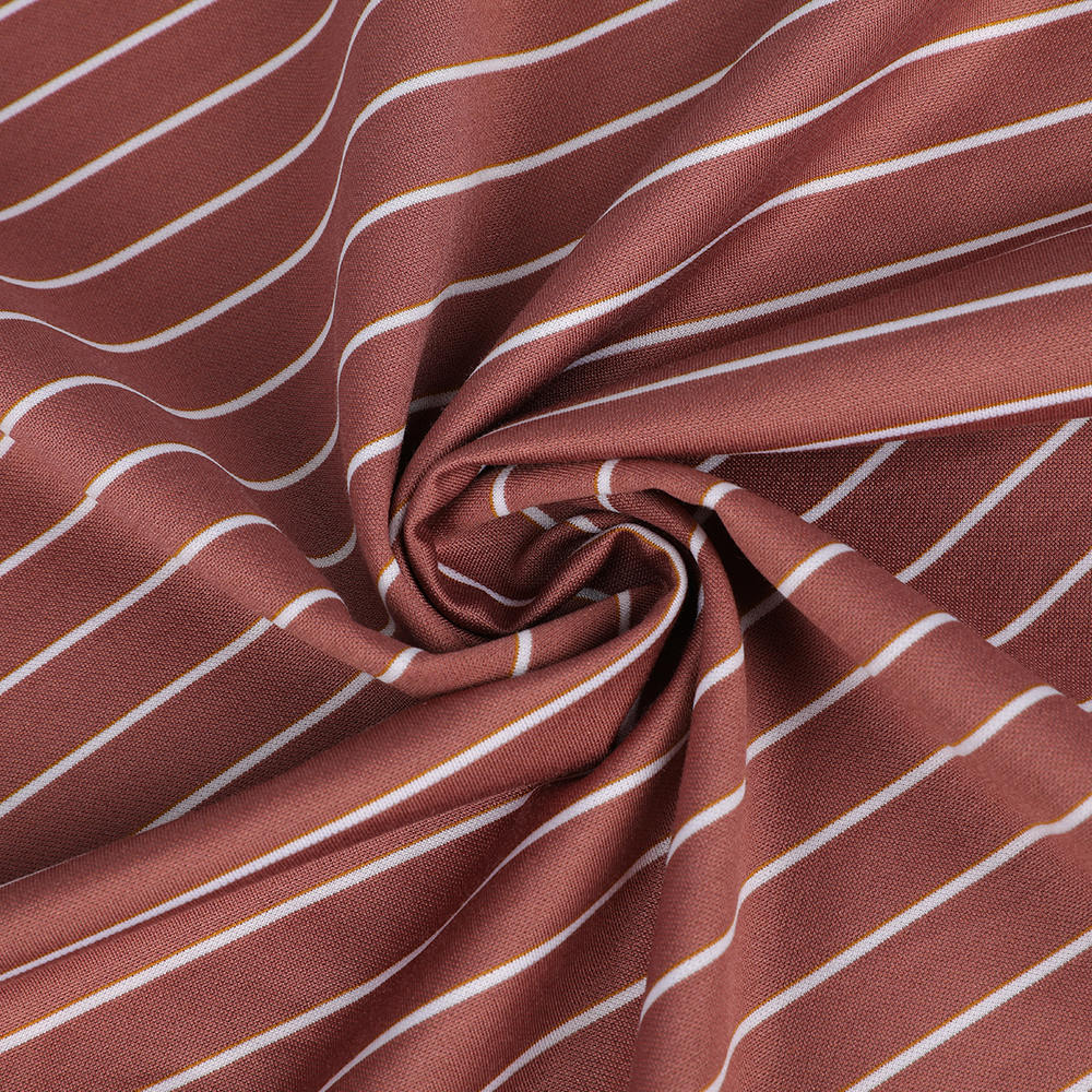 Tissu de chemise en coton en soie confortable à rayures