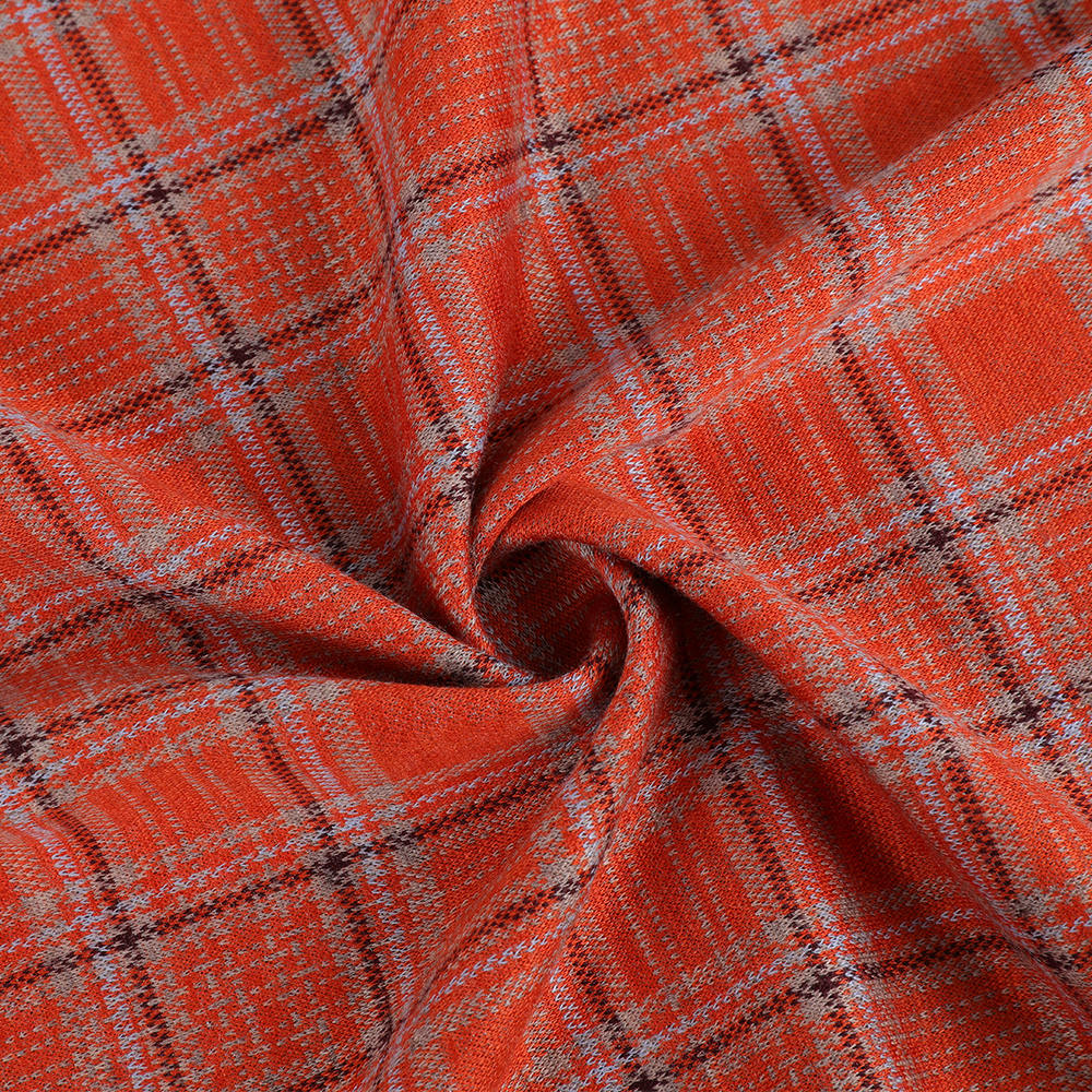 Laine confortable pour la peau confortable à plaid à plaid en tricot, tissu jacquard tissu