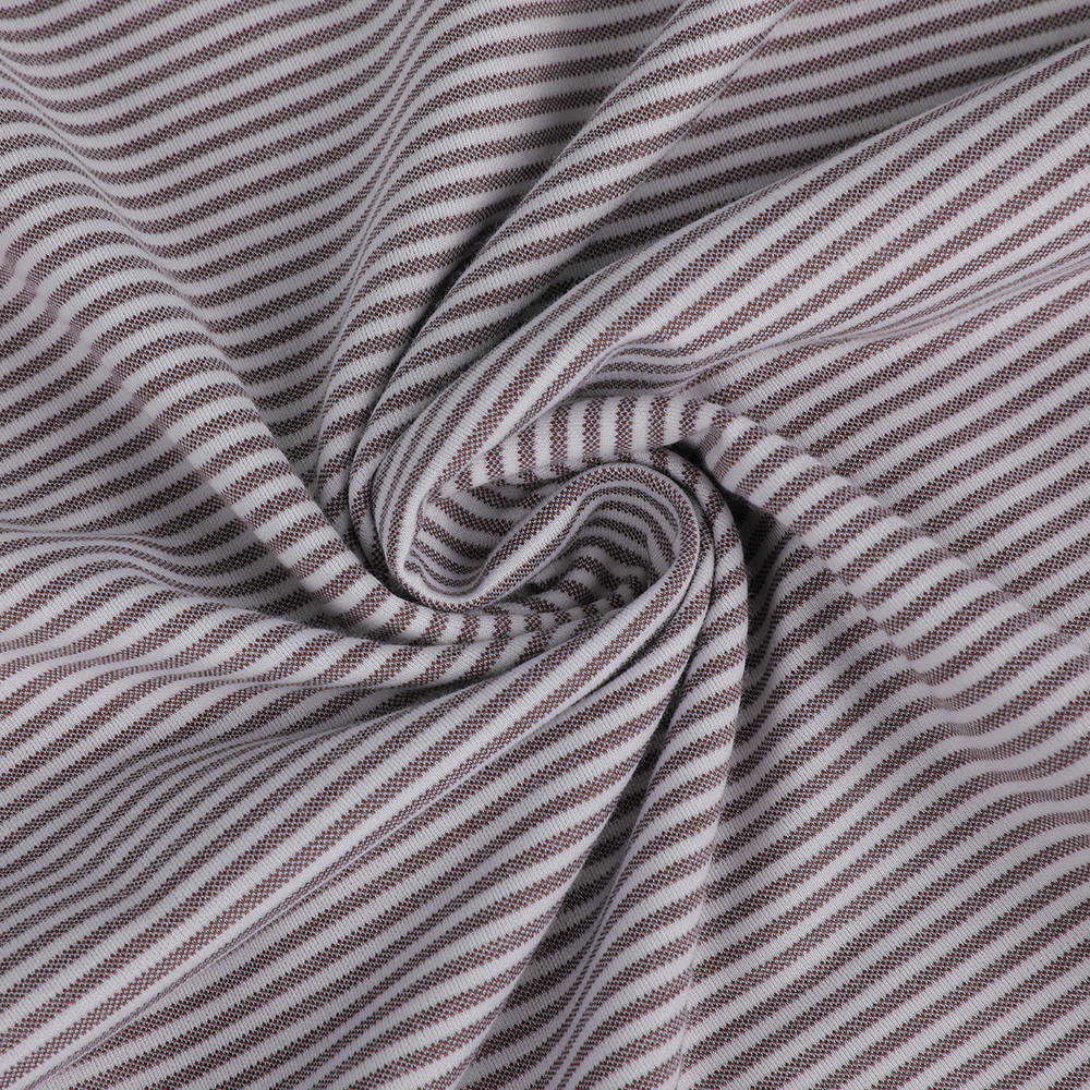 Tissu de chemise à rayures en laine et à la peau