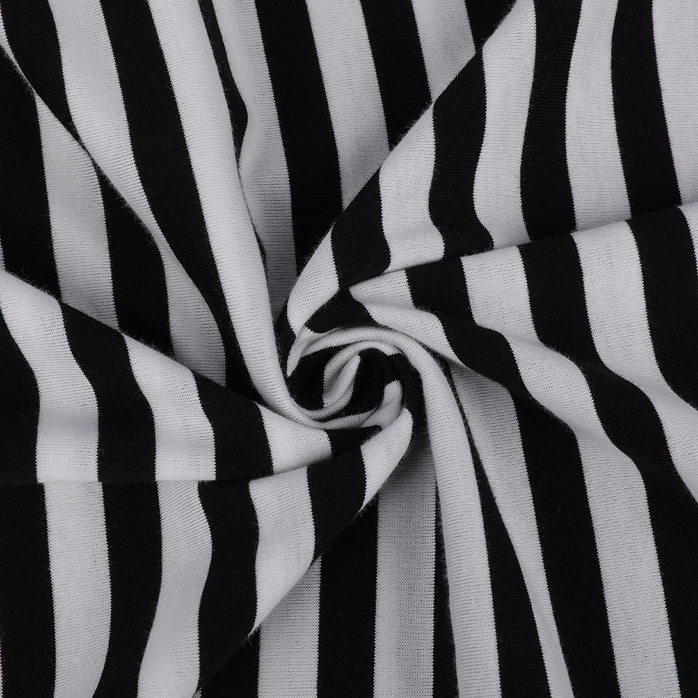 Jersey STRIPS ECO-FRAINS FAMILLE Tissu de sueur en tricot