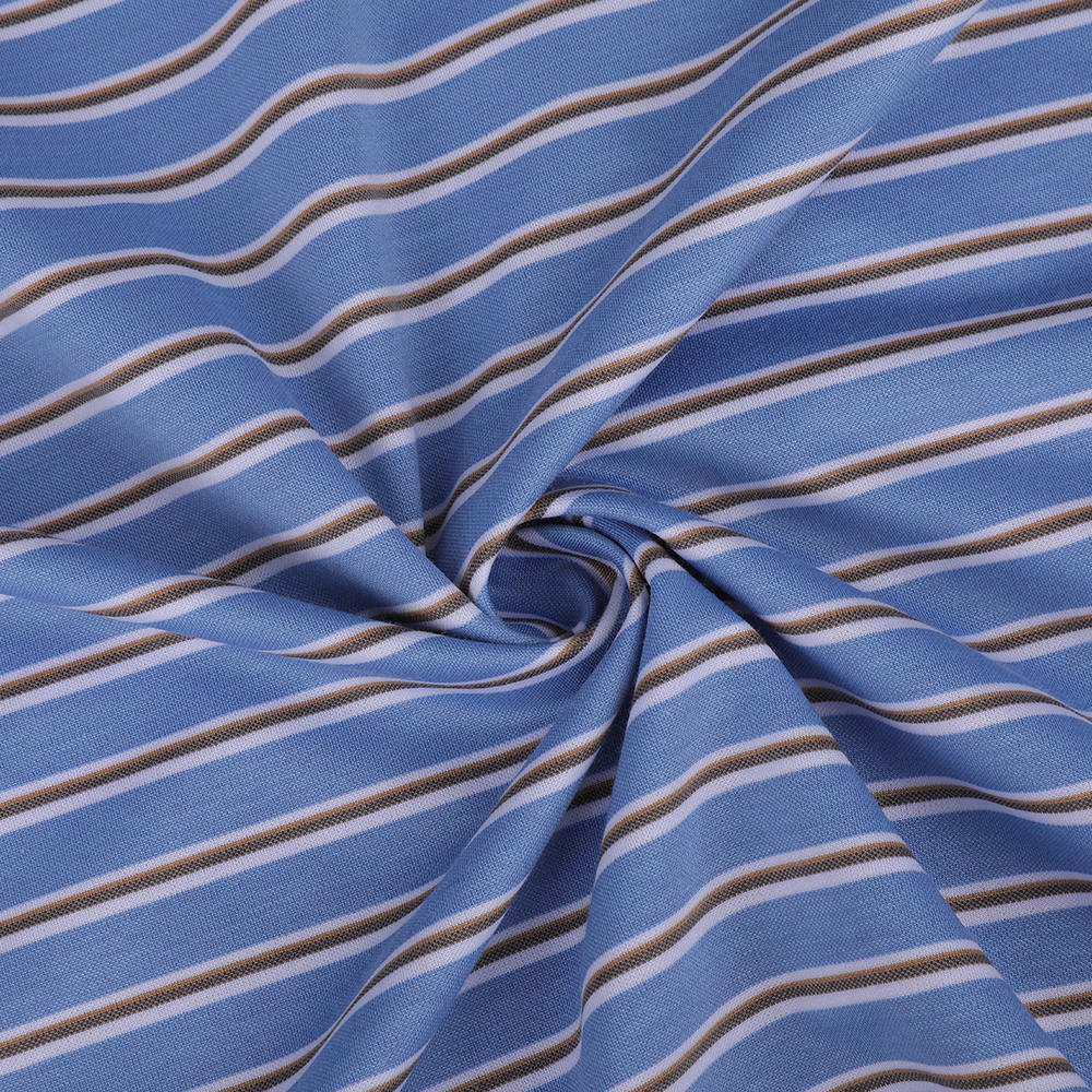 Tissu de chemise jacquard à rayures à pointe sésame à point sésame